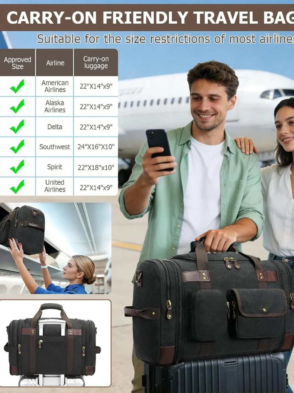 BRAND NEW 50L Carry On Duffle Bag